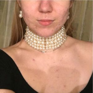 Naszyjniki kmvexo ręcznie robiona vintage symulacja okrągła perel choker naszyjnik elegancki regulowany wielowarstwowy naszyjnik z koralikami dla kobiet