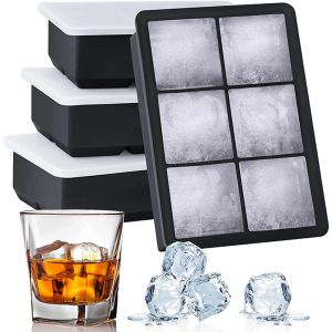 Narzędzia 2/4/6/8/15 Grid Large Ice Bube Form Square Lod Tray Mold Large Cubitera Food Tray Tray Form DIY Ice Maker Ice Cube Tray