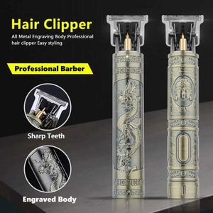 Триммер для волос T9 USB Electric Hair Clipper Rechargeable New Type Mens Trimmer Trimmer Professional Beard Q240427