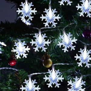 Decorations 1Pc Christmas Lights Snowflake String Light Led Battery Operated Waterproof Snowflake Fairy Lights For Bedroom Garden Decoration