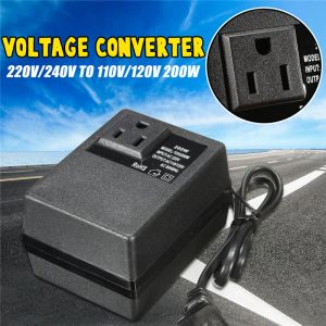 Robots 220V 240V To 110V 120V 200W Electronic International Travel Power Converter Voltage Converter Power Adapter Transformers