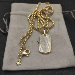 Collana dy david yurma collana designer di lusso squisito marchio di medaglia trasversale premium forma a stella twisted quadrate diamanta collana lo 9110