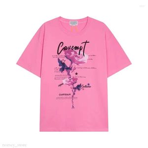Cav Empt 2024New Designer Men's T Shirts Casual Rose Printing Pattern Short Sleeve And Women's All Match Outdoor C.E Top Tees 515
