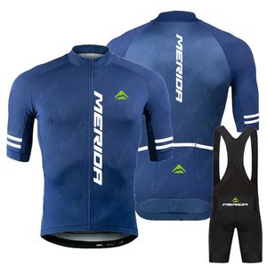 Merida Summer Cicling Jersey Set mtb Bicycle Bicycle Mountain Bike indossare abiti Maillot Ropa Ciclismo Triathlon 240416