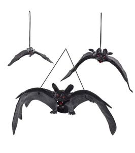 Halloween Simulation Bats Trick Toy Hanging Vampire Pendant Scary Bat April Fool039s Day Halloween Decorations Party Props JK199655944