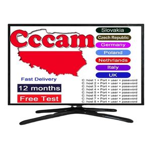 안정적인 유럽 서버 8 라인 CCCAM IGYGLOD 포르투갈 폴란드 오스마 EUROPEA 독일 위성 TV 수신기 무료 테스트 용.