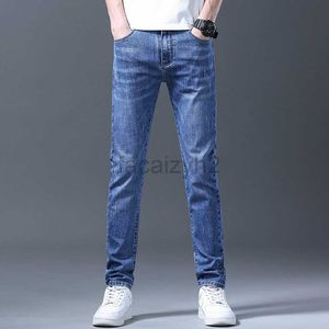 Мужские джинсы Новые мужские джинсы Slim Fit на весну и лето, версия модные молодежные растягивающие джинсовые штаны плюс брюки размера