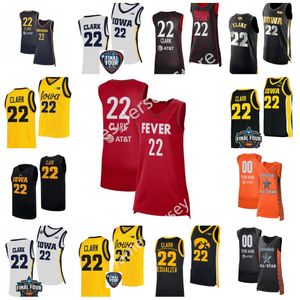 UOMINO DONNA BAMBINI CUSTH 22 Caitlin Clark Basketball Maglie febbre indiana 2024 Iowa Hawkeyes Final Four Nuovo stile