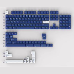 Tastiere FancyLab Nuovo keycaps blu Profilo ciliegia semi trasparente a due colori stampo stampo per adattamento tastiera meccanica tastiera meccanica