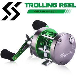 アクセサリーSougayilang Bait Casting Reel 6+1Bb 5.3：1 Max Drag 20kg Trolling Trolling Drum Salt Salt Fishing Tool Carretilha de Pesca