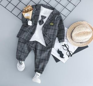 Roupas para bebês conjuntos de roupas infantis Ternos de roupas 2019 Autumn Kids Gentleman Style Coats Camise
