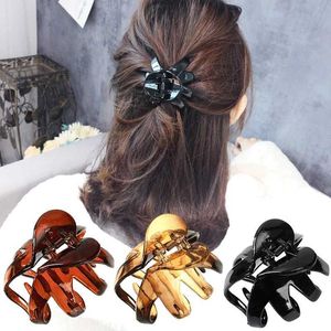 Hair Clips Barrettes Haimeikang 6.5cm black Korean hair clip claw bucket womens fashionable new crab ponytail headwear