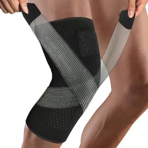 Segurança SKDK 1PC Compressão Knee Brace Sports Knee Pads Antislip Strap Nylon Basquete respirável Running Tennis Knee Brace Support