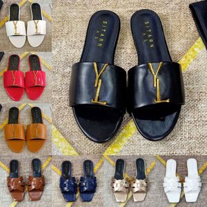 Luxur Metallic Slide Sandals Designer Slides Women's Slippers Shoes Summer Fashion Wat Flat Flip Flops Slipper For Women With Box Size 37-42 NYCX