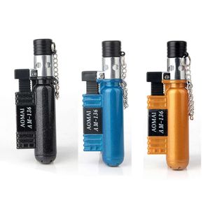 AM136 Mini Torch Lighter Refillable Without Gas Jet Flame Cigarette Lighter