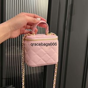 Mini Bolsas Cosméticas de ombro Bolsa Bolsa de maquiagem rosa Qualidade de produtos de higiene pessoal bolsa Bola de armazenamento Bolsa de luxo Cadeia de ombro de ombro Crossbody carteira bolsa