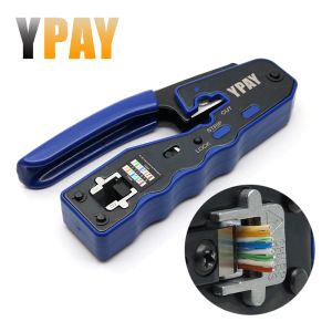 Narzędzia YPAY RJ45 Crimper Network Tools szczypce CAT5 CAT6 8P RG 45 Ethernet Strippel CALL CALL Strippel Drut Clamp szczypce Klip RG45 LAN