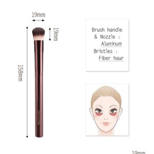 Make -up -Pinsel verschwinden nahtloser neues Finish Concealer Pinsel Metallgriff Weiche Borsten Winkel groß