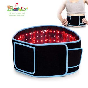 LED Rejuvenescimento da luz vermelha Fisioterapia Cinturão de massagem eletrônica Dispositivo de massagem para cinto a laser Lipo para alívio e contorno do corpo