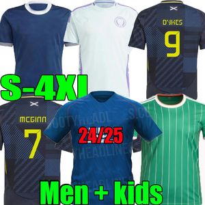 Шотландия 2024 2025 3xl 4xl 24 25 Глазго Рейнджерс Кит Шотландский сборная Макгинн МакГрегор Кент Мужские Дети Уставили домой третью футбольную рубашку