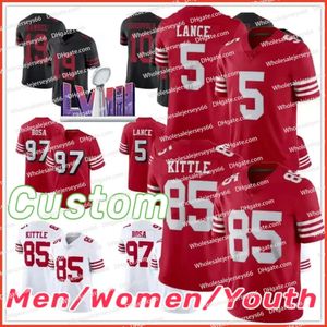 Christian McCaffrey Brock Purdy 2024 Football Jerseys Nick Bosa George Kittle Deebo Samuel Fred Warner Rice Montana Talanoa Hufanga Trent Williams Brandon Aiyuk