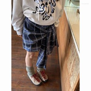 Saias Deeptown Plaid Mini Skia Vintage Mulheres Preppy estilo Kawaii curto casual streetwear