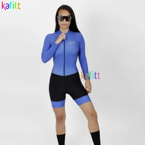 レーシングセットKafijumpsuit Women's Professional Long Cycling Clothing Olanolals Suits