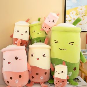 New leg milk tea cup pillow for girls sleeping on the bed, super soft plush toy, cute doll birthday gift