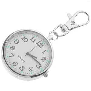 Zegarki kieszonkowe okrągłe wiszące wisiorek Uchwyt kluczy przenośny dla kobiet numer pielęgniarek