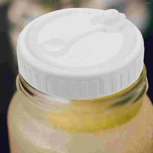 Dinnerware Mason Cup Lids Silicone Jar Wide Mouth Drink Kit Glass Bottle Straw Large Silica Gel With Hole