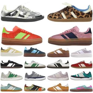 2024 Gazzelle kühne Plattform Männer Frauen Designer Schuhe Pink Glow Pulse Mint Kern schwarz weiße Solar gelbe echte Ledersport -Turnschuhe