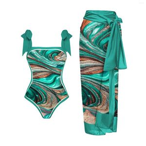 Kvinnors badkläder SEAURAUR 2024 TUBE TOP RETROPRINT Två stycken stor storlek LACE UP SWIMSUIT GASE KOT BADING SUT KVINNA KVINNA KVINNA KVINNA