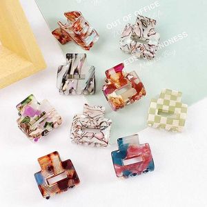 Hair Clips Barrettes 2/5 Korean acetic acid hollow geometric mini hair clips crab childrens