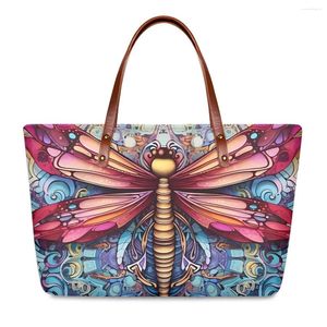 Bolsas de noite bolsa de grande capacidade para feminino de moda dragonfly impressão de viagem casual bolsa de ombro feminino compras bolsas