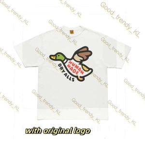 Designer Human Made T Shirt 2024 New Fashion T Shirt Love Cartoon Flying Duck Dog Pig Slub Cotton Short Sleeved T-shirts for Men Women Human Make T Shirt 277