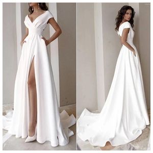 Повседневные платья Slit Ruffle Long Dress 2024 Женщины Summercon Cocktail Ladies День рождения