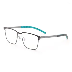 O occhiali da sole cornici da 55 mm Ultra leggera in titanio Pure Full Full Square Glasses per uomini e donne Anti Blu Prescrizione Fra025