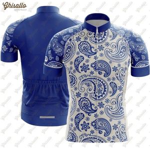 Racingjackor Blue Serenova Cycling Sweatshirt Set för män Kort ärmskjorta MTB Jersey Cykelkläder Summer