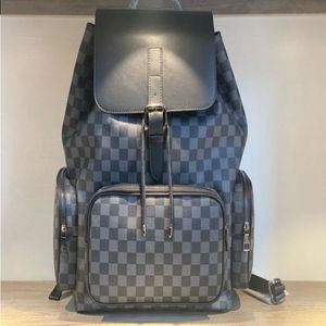 23SS Herrarna Luxury Designer Tygväska Upskala Ryggsäck Herrbok Bag Backpack Original Hårdvara Simple Fashion 43cm Jivgq