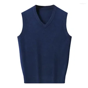 Män västar ankomst mode sueppr stor höst och vinter ull v-hals väst stickad tank top plus size xl2xl3xl4xl5xl6xl7xl