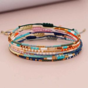 Perline di semi boho chic perline bracciale femminile amicizia colorata amicizia regolabile strozzamento bohémien gelirli