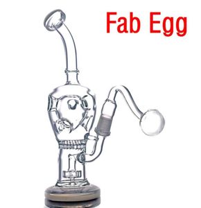 I Tock Fab Egg Water Pipe Honeycomb Filter Beaker Bong Recycler Dab Oil Rig Bongs med 14 mm oljebrännare Pipes300S4250342