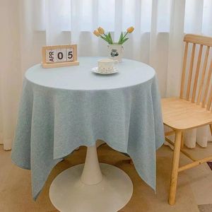 Столовая ткань fdyyi01 с твердым цветом сгущенным хлопком и льняной скатертью круглой кофейной гостиной