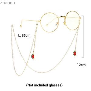 Sunglasses Romantic Anti slip Glasses Chain Trend Cartoon Fruit Watermelon Pendant Rope Sunglasses Fashion Womens Jewelry GiftsXW