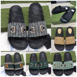 Designer män kvinnor sandaler duk gummi platt bild sandal lyxig högkvalitativ muls plattform tofflor strand toffel skor