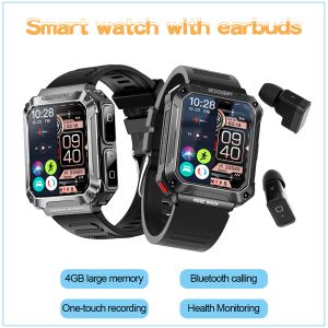 Orologi T93 Smart Watch con auricolari 3 in 1 Fitness Tracker da 1,96 