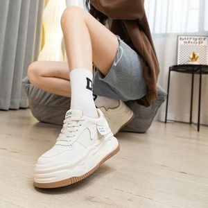 Casual Shoes Krasovki 8cm Genuine Leather Women Spring Hidden High Heels Autumn Chunky Sneakers Vulcanize Summer Platform Wedge