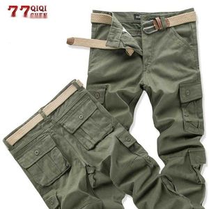 Herren Camouflage Cargo Hosen lässig Baumwolle Multi -Taschen Military Tactical Streetwear Overalls Arbeitskämpfe lange Hosen