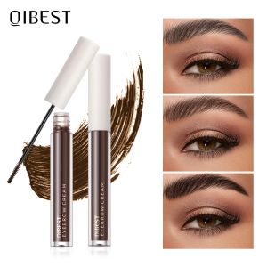 Enhancers QIBEST Eyebrow Gel Cream Waterproof Long Lasting Eye Brow Gel Ultra Fiber Brush Eyebrow Pomade Eye Makeup Tint Korean Cosmetics