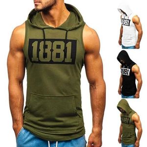 Topy z czołgami męski Mens Bluza zbiornikowa Top Gym Bluet Blobel bez rękawów